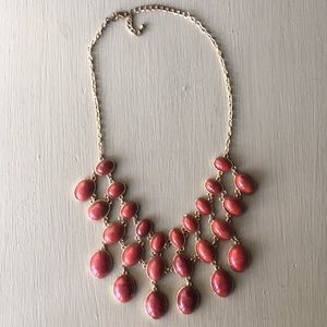 Burgundy statement necklace
